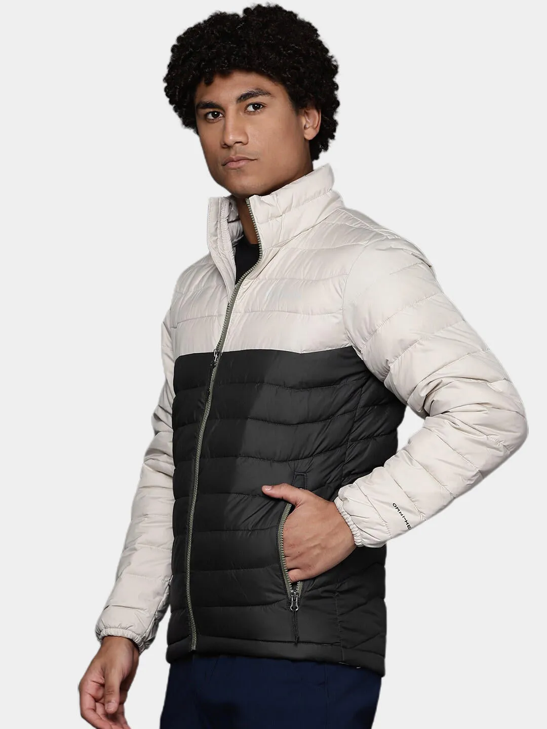 Columbia Men Beige Omni-Heat Reflective Powder Lite Jacket