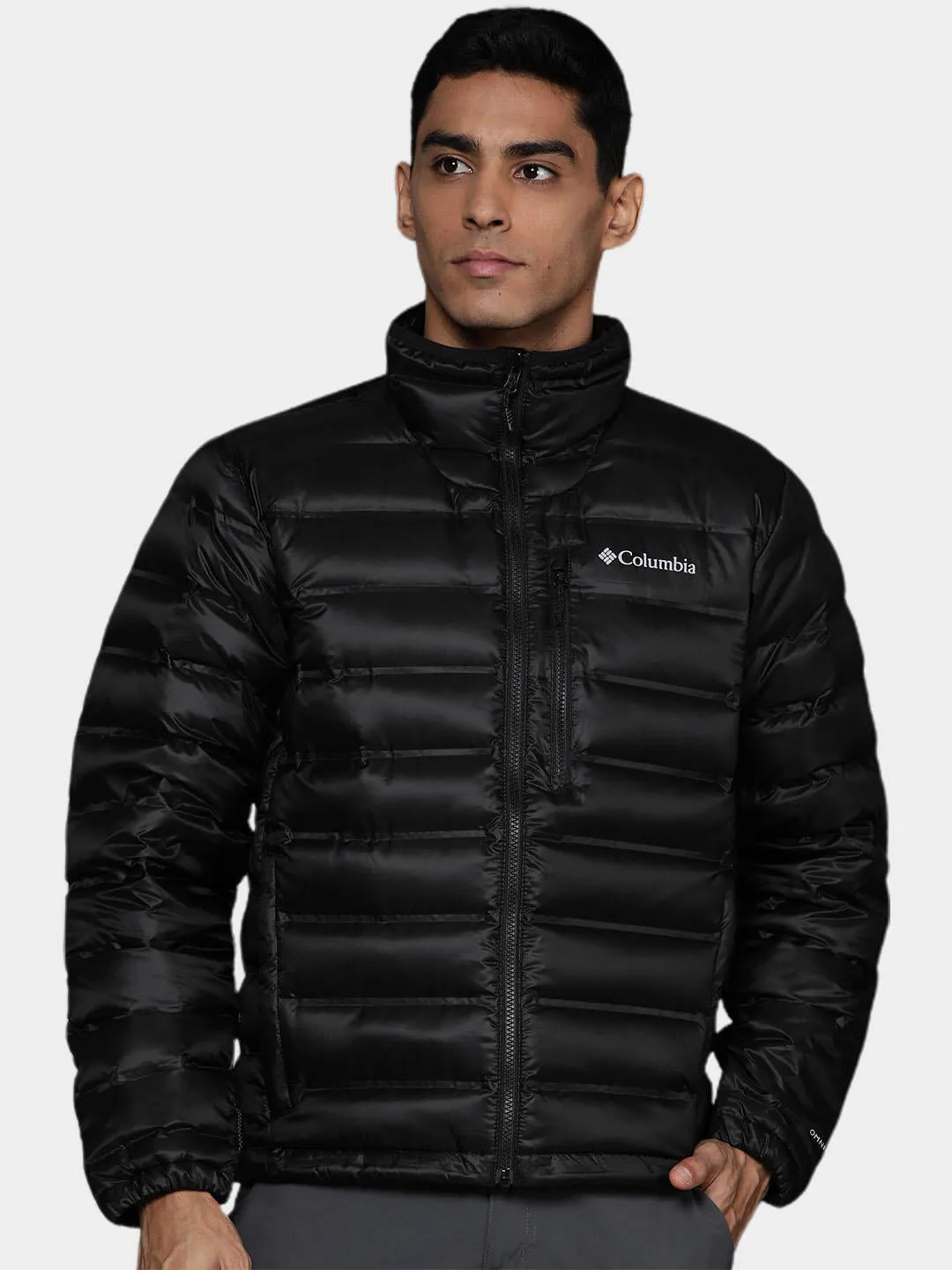 Columbia Men Black Omni-Heat Infinity Pebble Peak Down Jacket