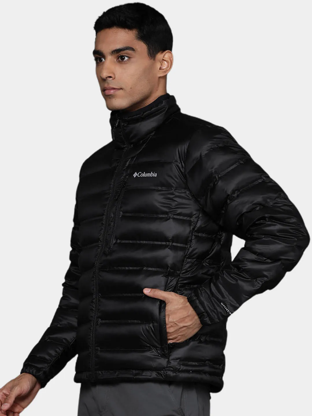 Columbia Men Black Omni-Heat Infinity Pebble Peak Down Jacket