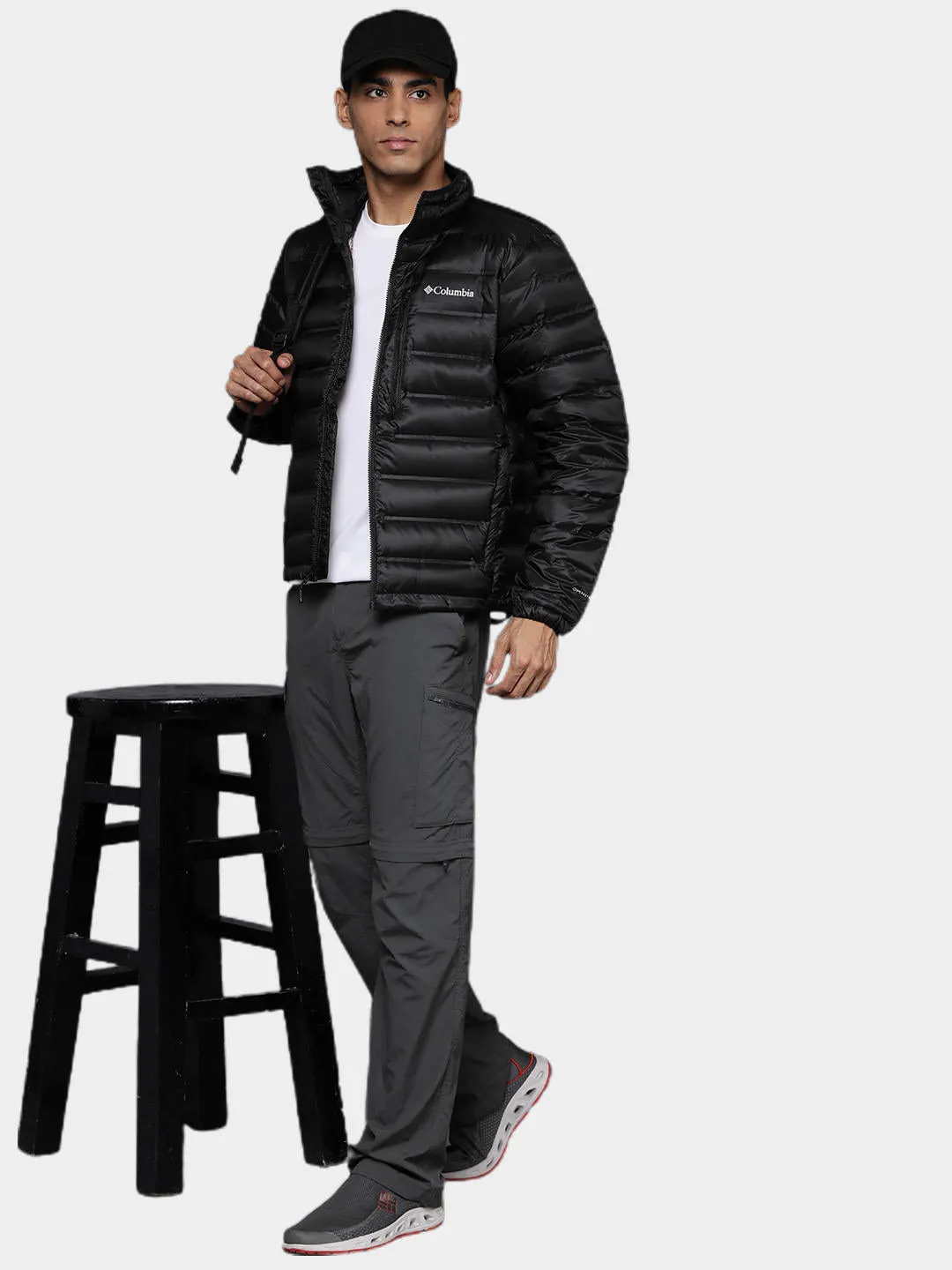 Columbia Men Black Omni-Heat Infinity Pebble Peak Down Jacket