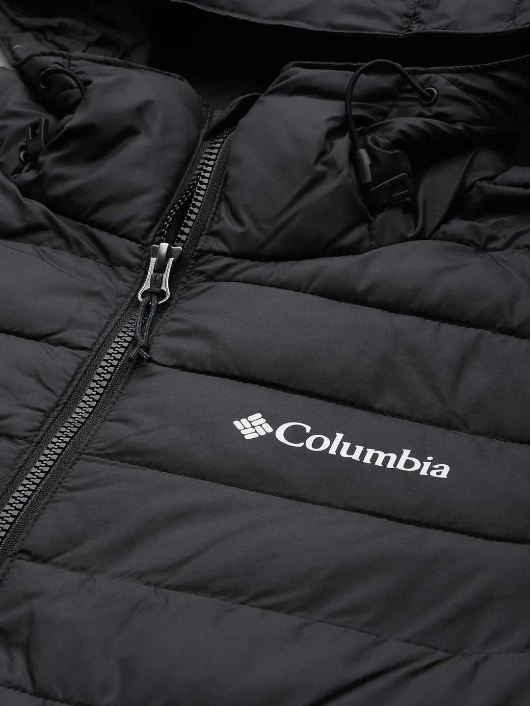 Columbia Men Black Omni-Heat Reflective Powder Lite Hooded Jacket