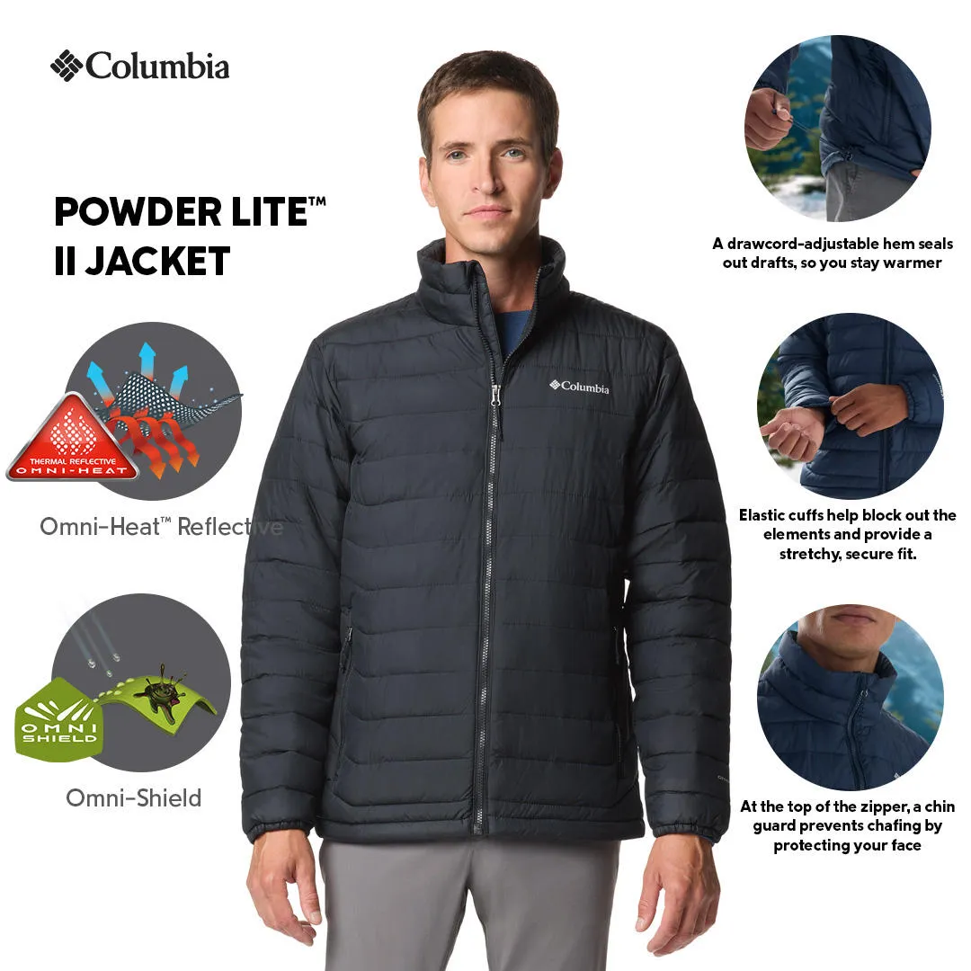 Columbia Men Black Omni-Heat Reflective Powder Lite II Jacket