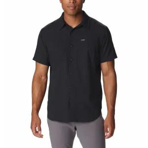 Columbia Men Black Omni-Shade Silver Ridge Utility Lite Short Sleeve Shirt