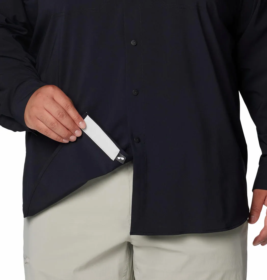 Columbia Men Black Omni-Shade Summit Valley Woven Long Sleeve Shirt