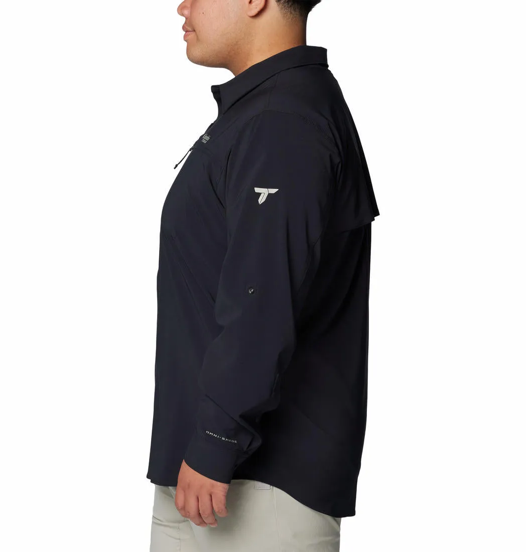 Columbia Men Black Omni-Shade Summit Valley Woven Long Sleeve Shirt