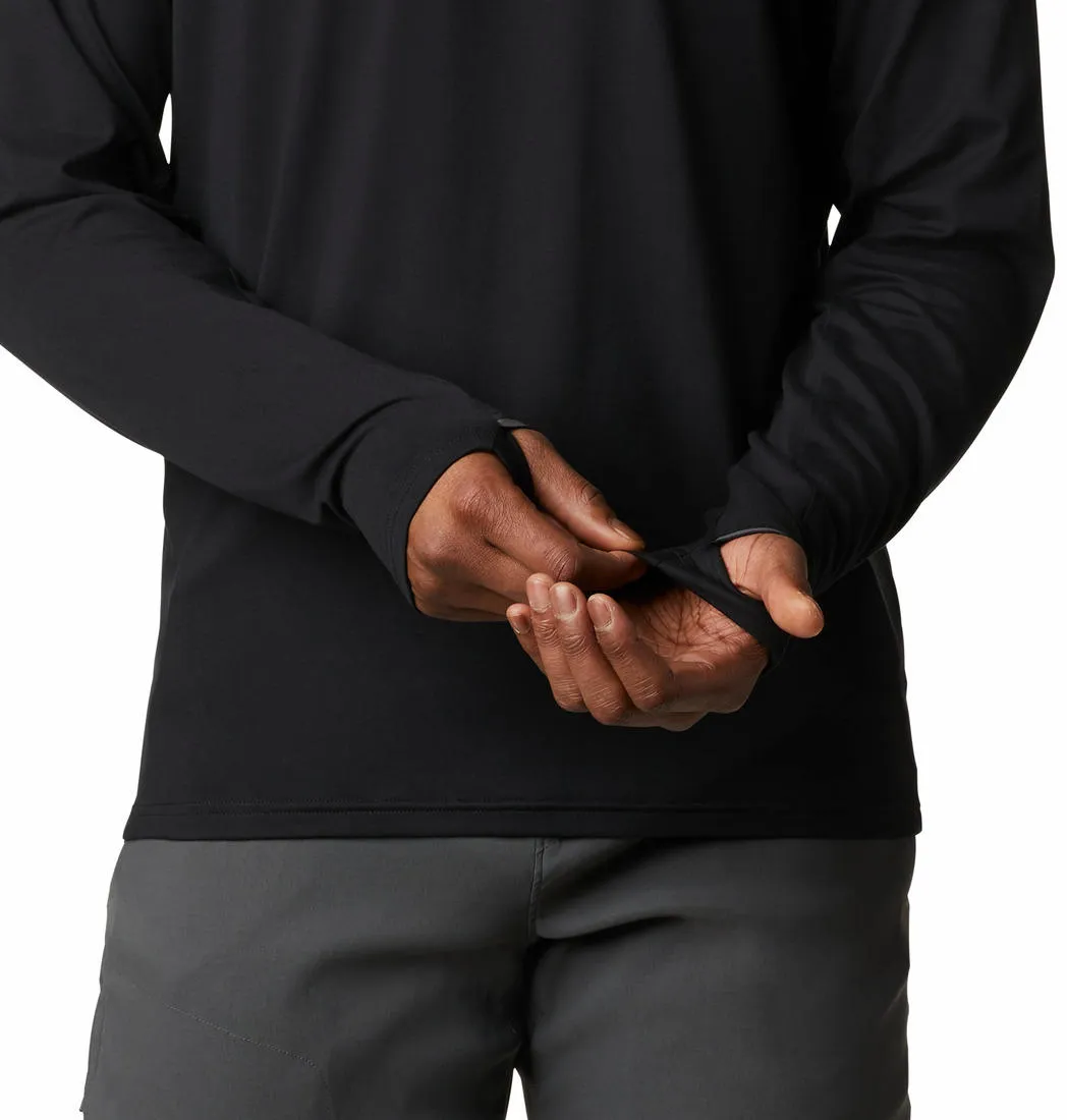 Columbia Men Black Omni-Shade Tech Trail Crew II Tshirt