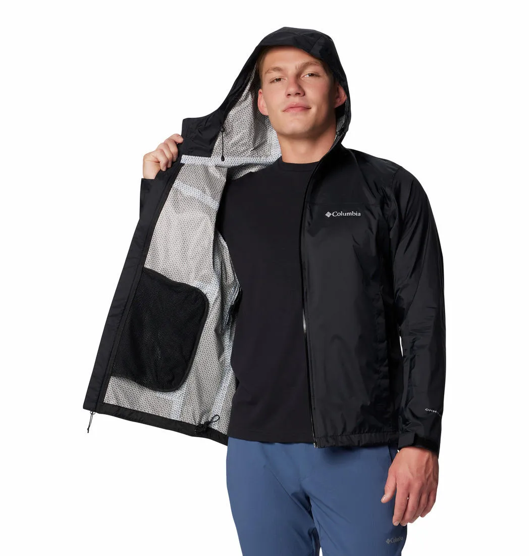 Columbia Men Black Omni-Tech EvaPOURation II Waterproof Rain Jacket