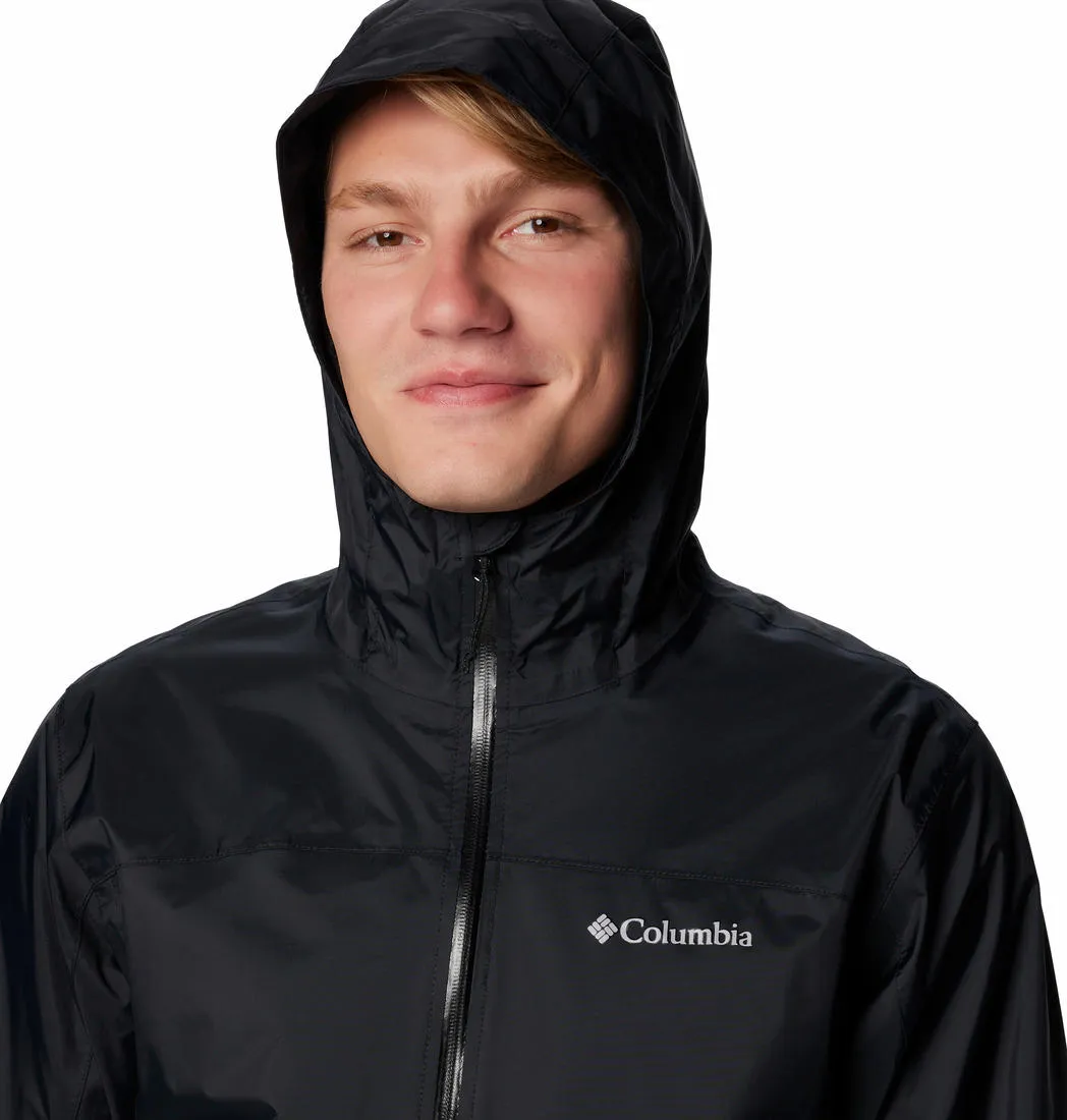 Columbia Men Black Omni-Tech EvaPOURation II Waterproof Rain Jacket