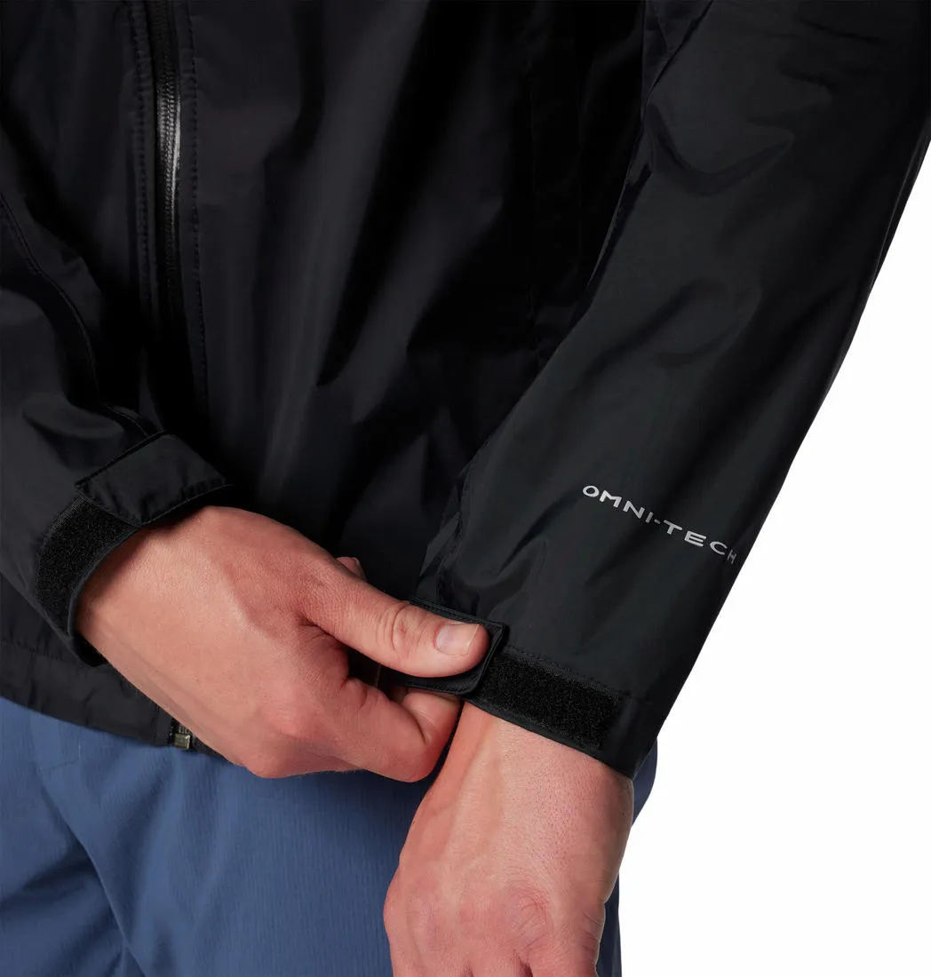 Columbia Men Black Omni-Tech EvaPOURation II Waterproof Rain Jacket