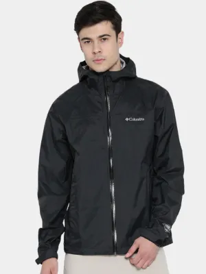 Columbia Men Black Omni-Wick EvaPOURation Waterproof Rain Jacket