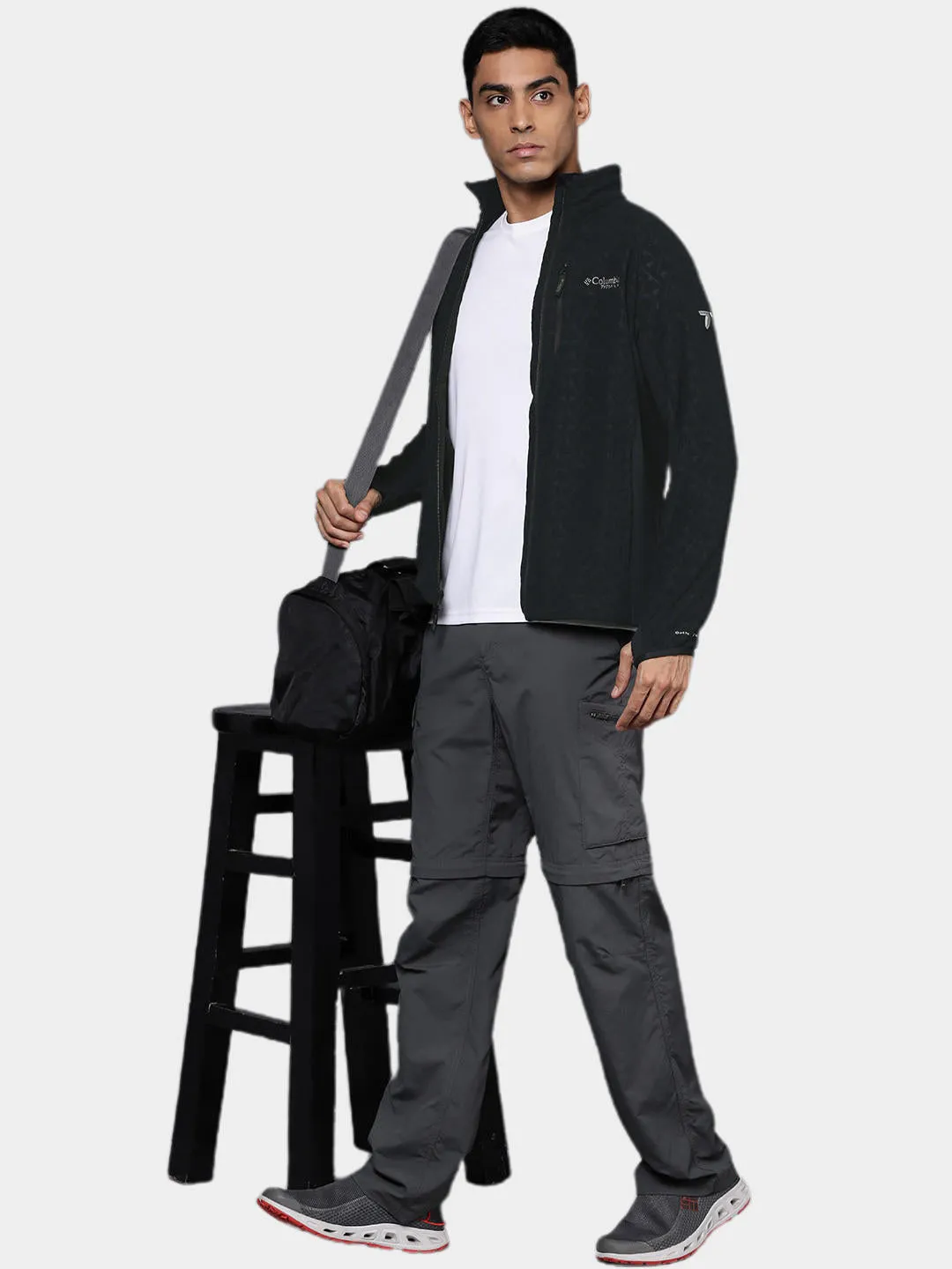 Columbia Men Black Omni-Wick Titan Pass 3.0 Fleece Jacket