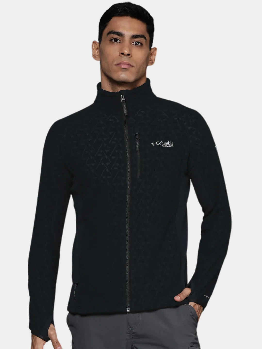 Columbia Men Black Omni-Wick Titan Pass 3.0 Fleece Jacket