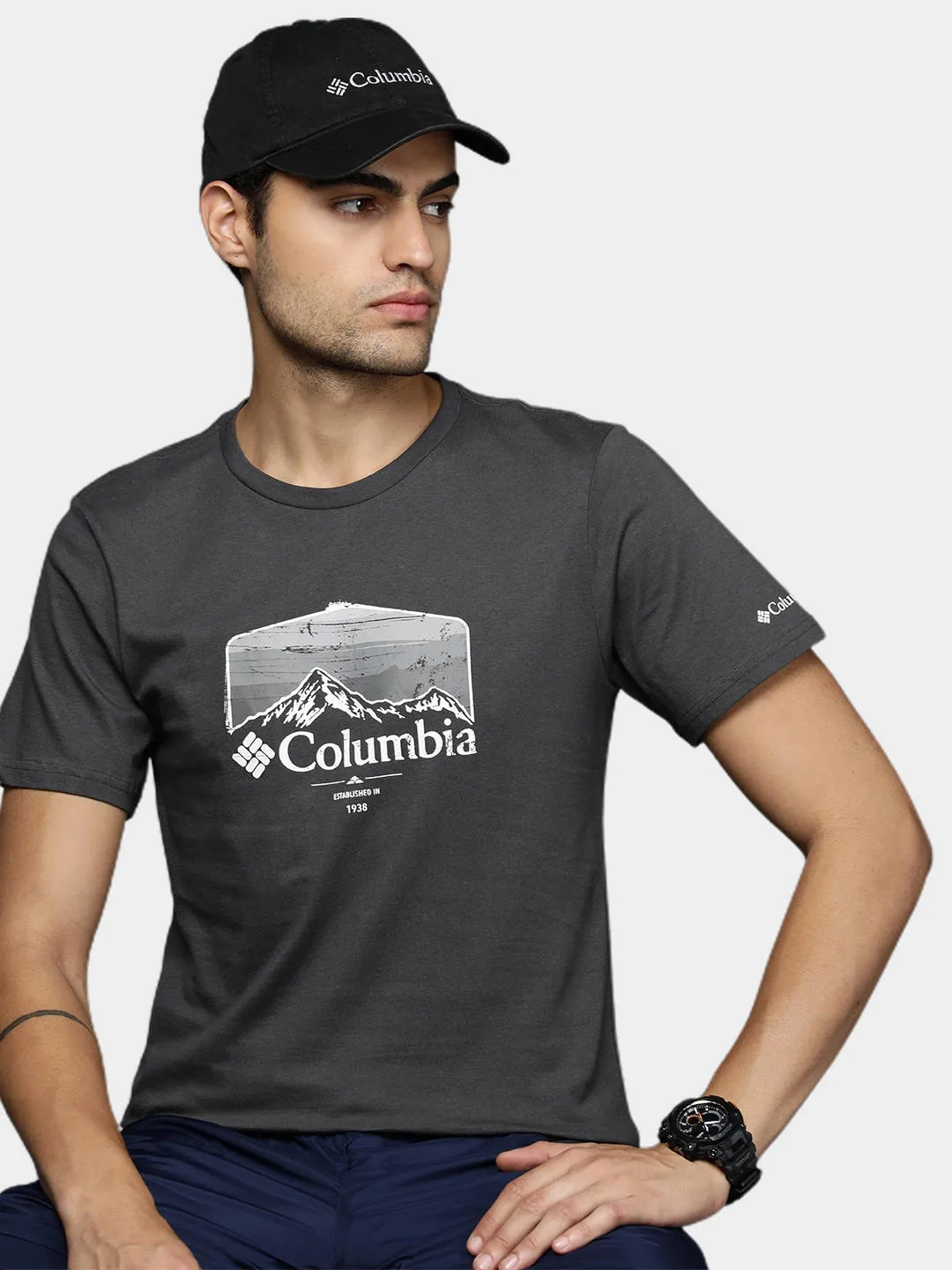 Columbia Men Black Path Lake Graphic II Tshirt