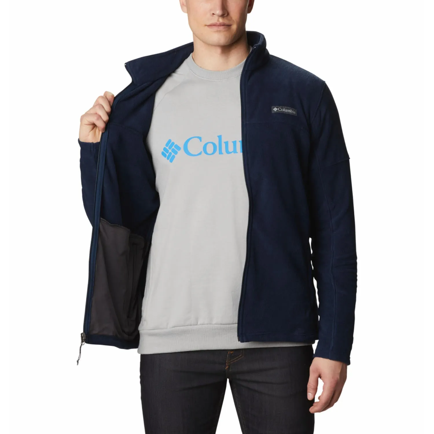 Columbia Men Blue Basin Trail III Fleece Jacket