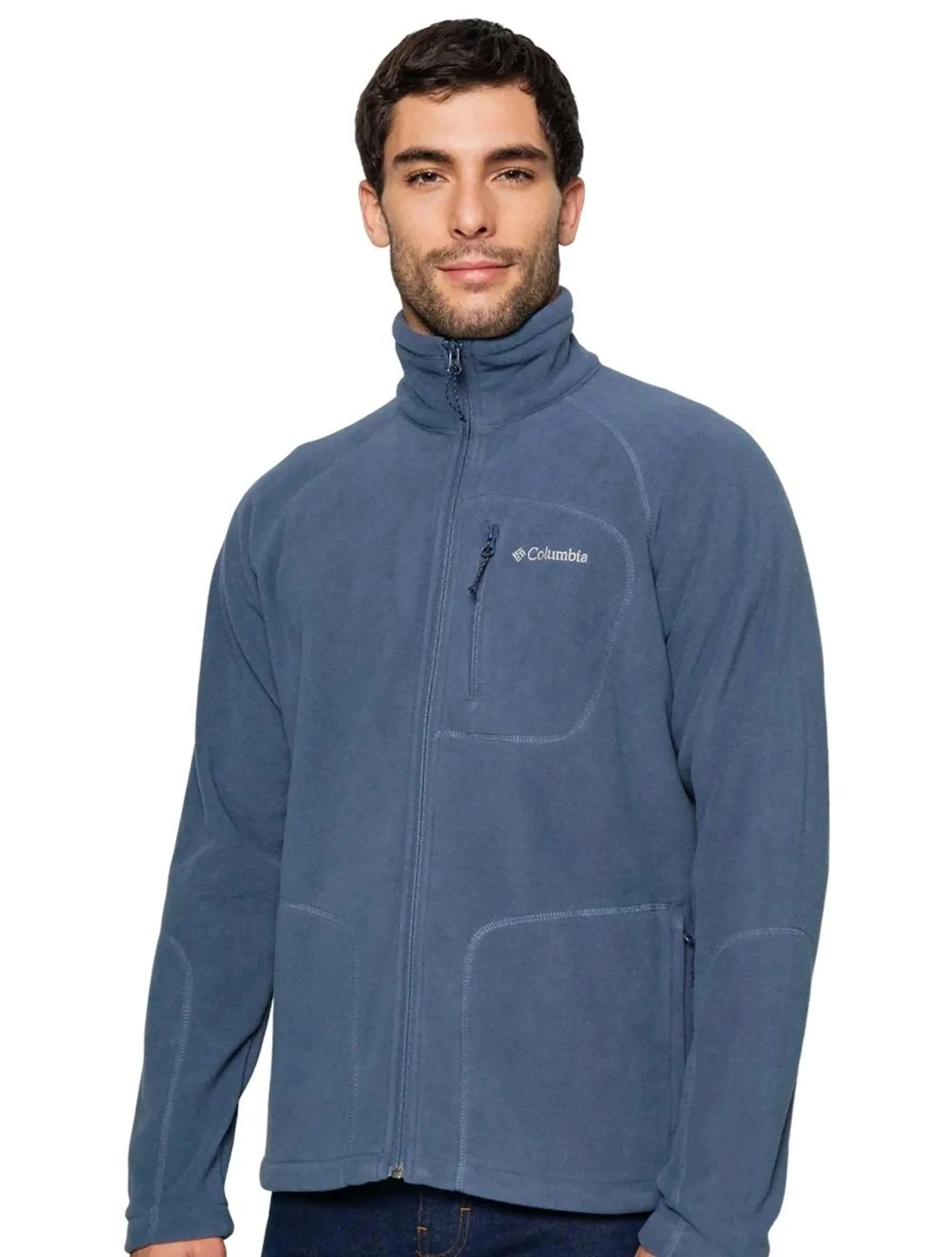 Columbia Men Blue Fast Trek II Fleece Jacket