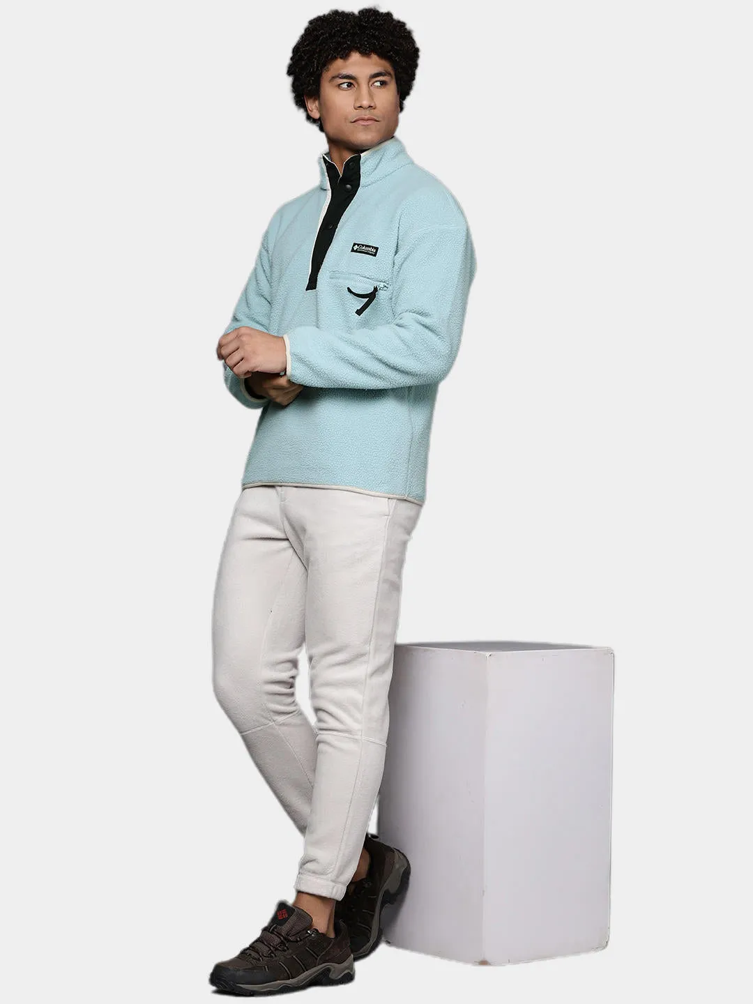 Columbia Men Blue Helvetia Half Snap Fleece Jacket