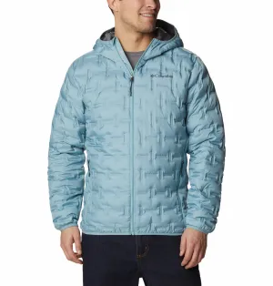 Columbia Men Blue Omni-Heat Reflective Delta Ridge Hooded Down Jacket
