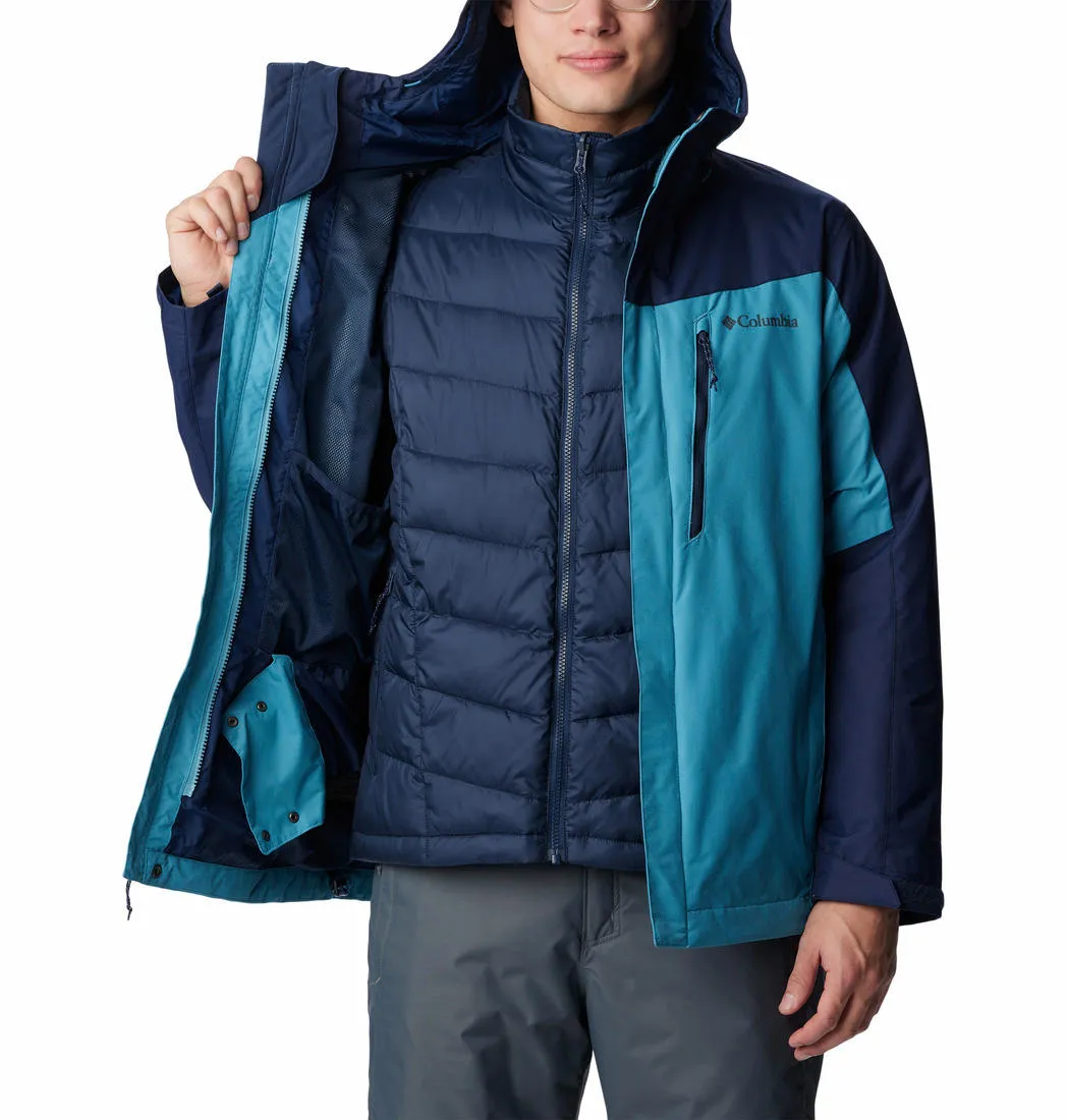 Columbia Men Blue Omni-Heat Reflective Whirlibird IV Inetrchangeable Jacket