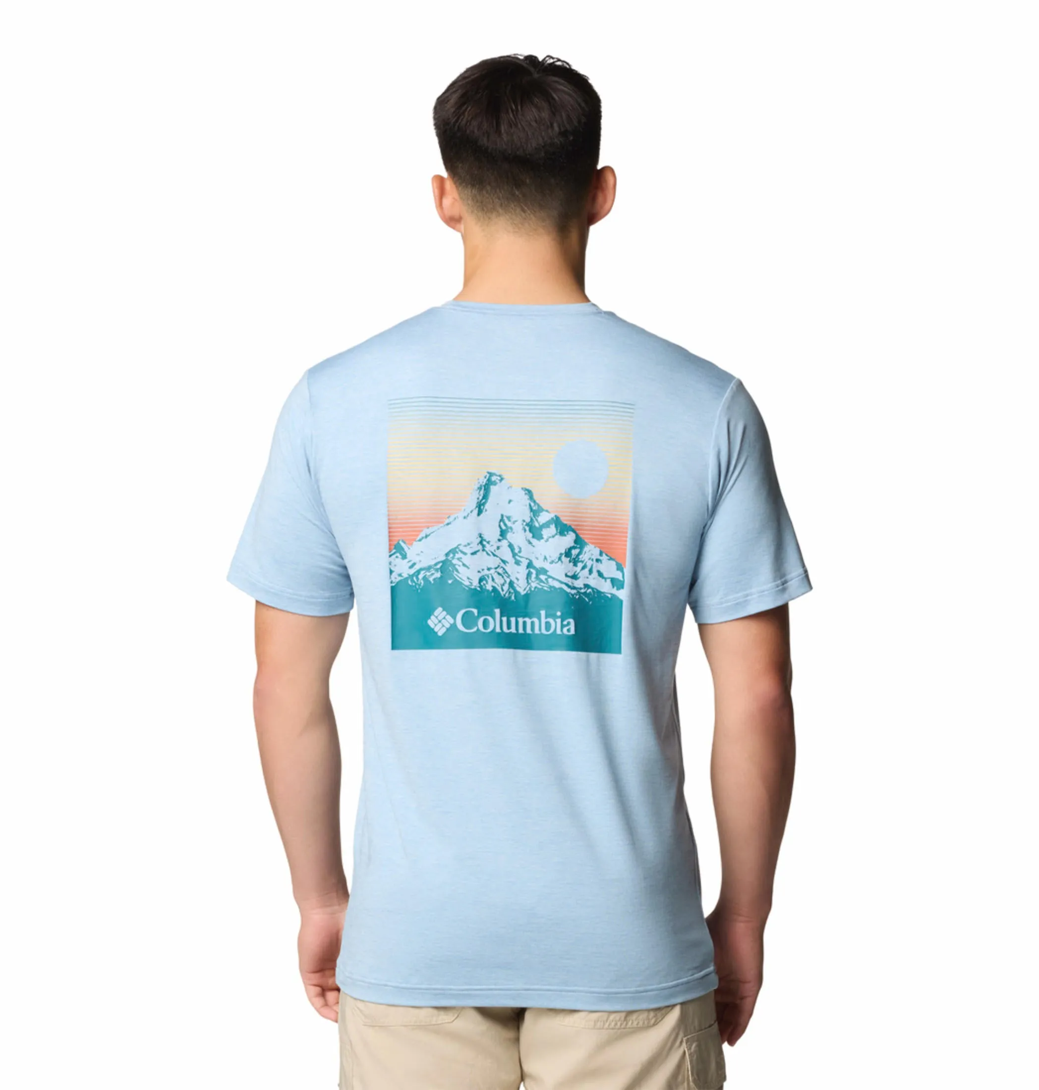 Columbia Men Blue Omni-Shade Kwick Hike Back Graphic Tshirt