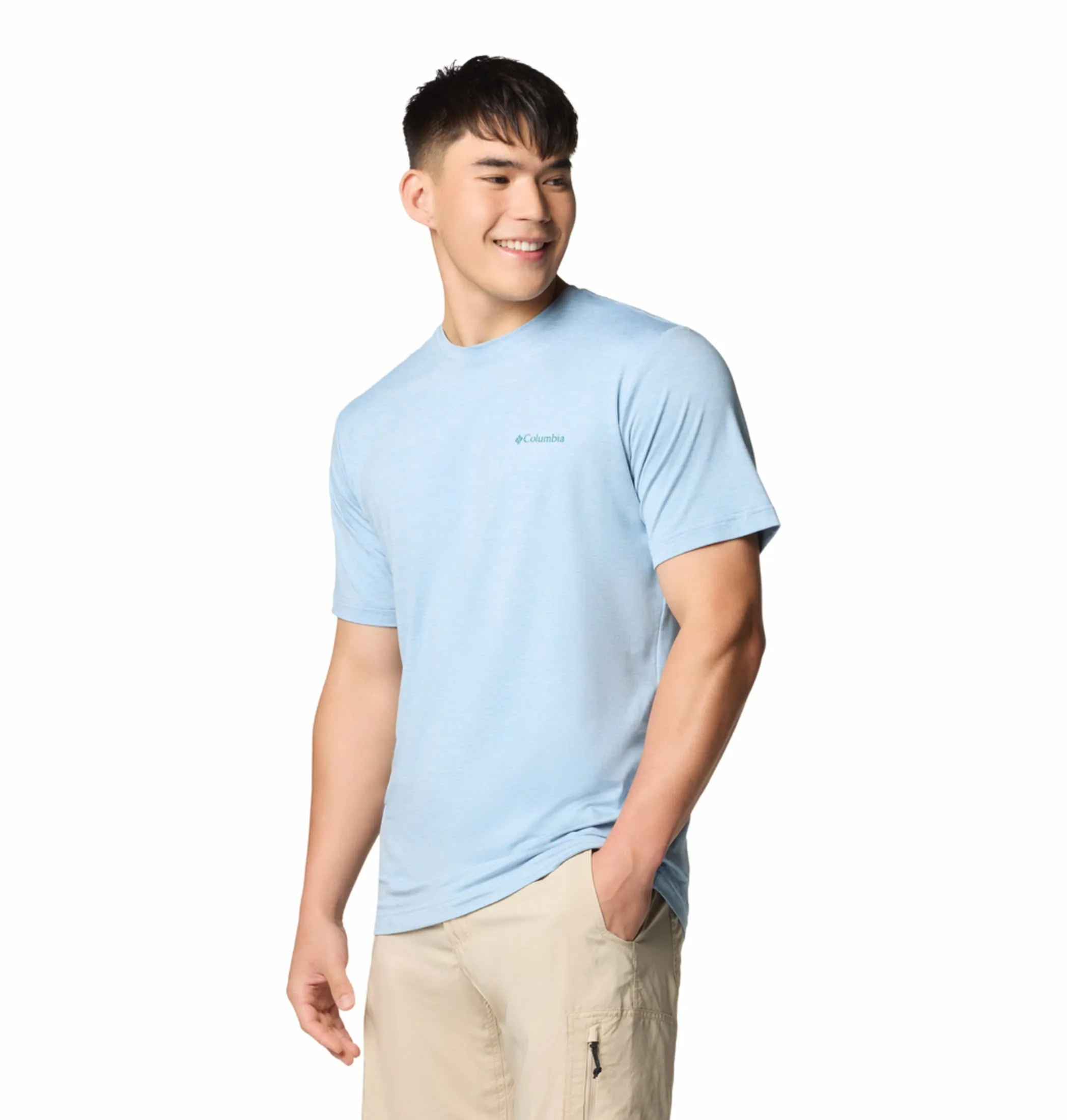 Columbia Men Blue Omni-Shade Kwick Hike Back Graphic Tshirt