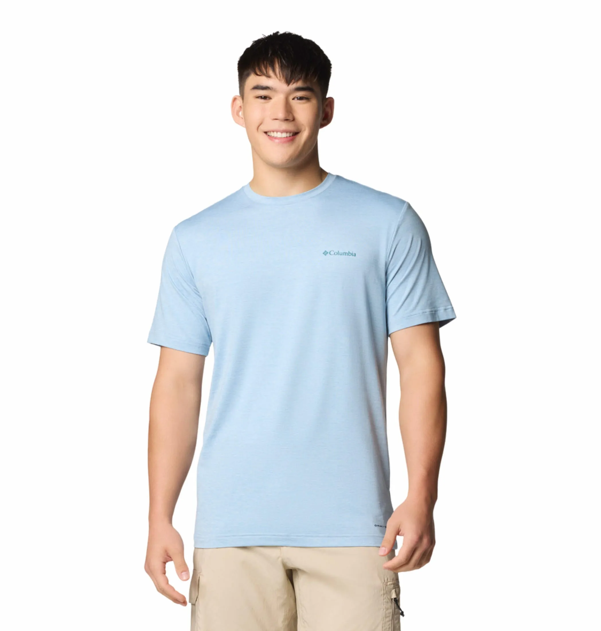 Columbia Men Blue Omni-Shade Kwick Hike Back Graphic Tshirt
