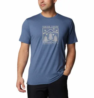 Columbia Men Blue Omni-Shade Kwick Hike Graphic Tshirt