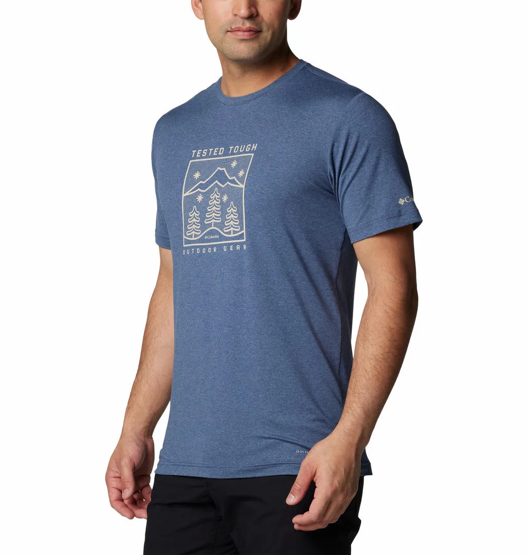 Columbia Men Blue Omni-Shade Kwick Hike Graphic Tshirt
