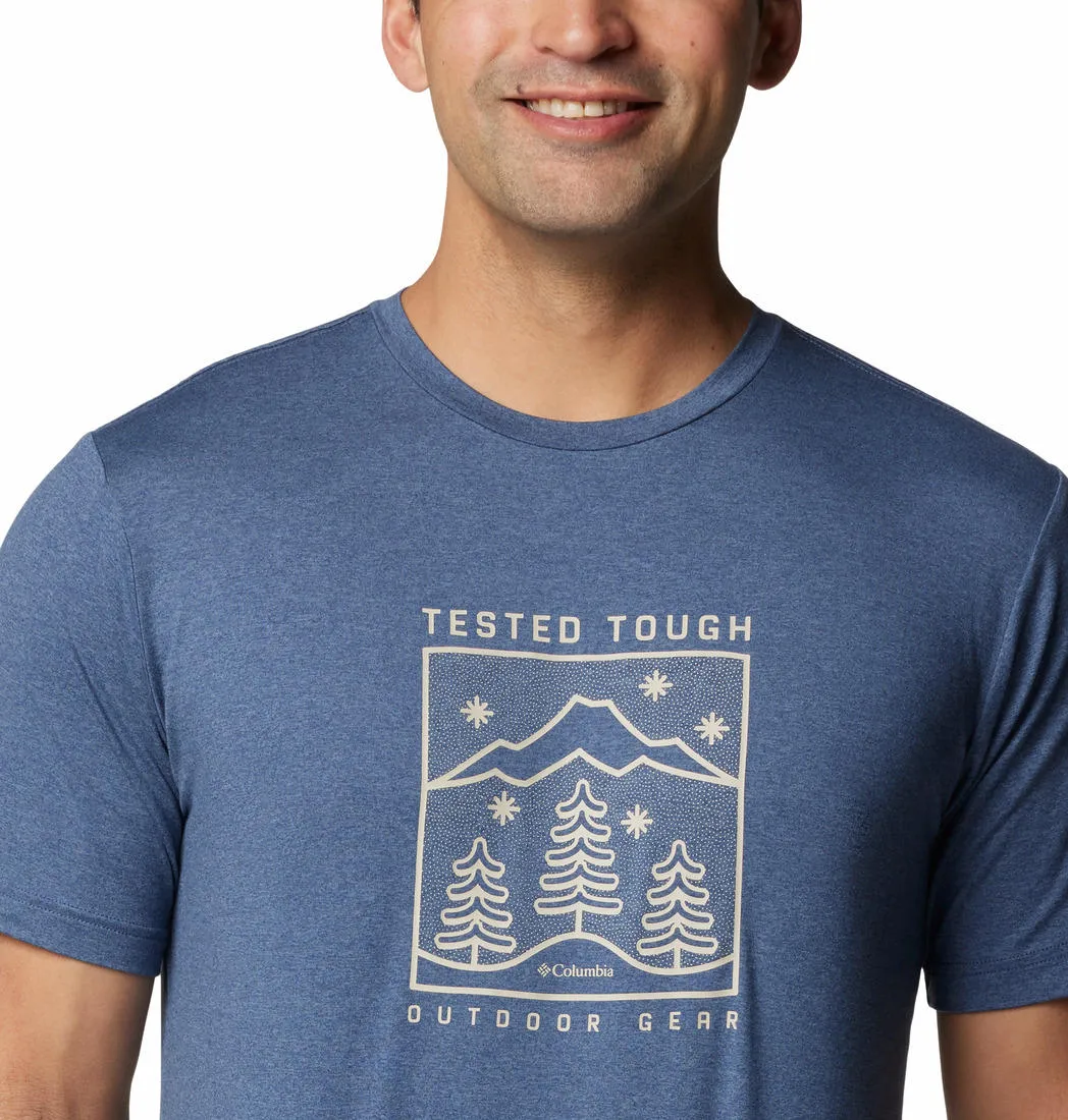Columbia Men Blue Omni-Shade Kwick Hike Graphic Tshirt