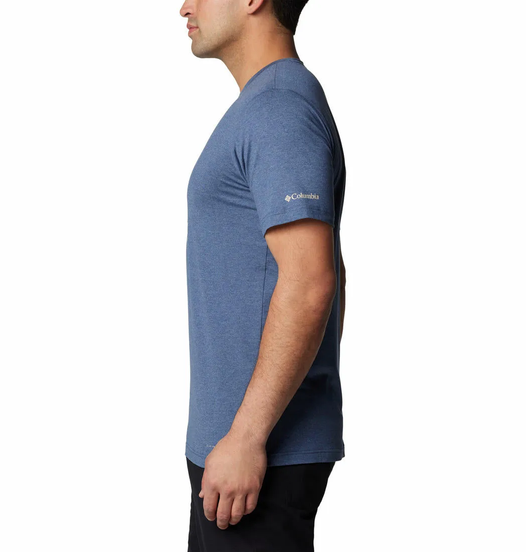 Columbia Men Blue Omni-Shade Kwick Hike Graphic Tshirt