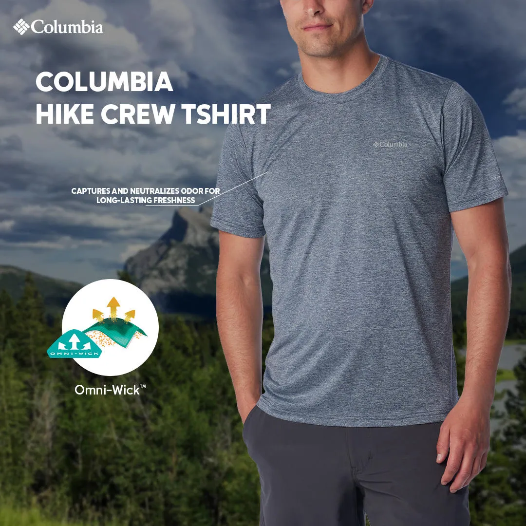 Columbia Men Blue Omni-Wick Hike Crew Tshirt