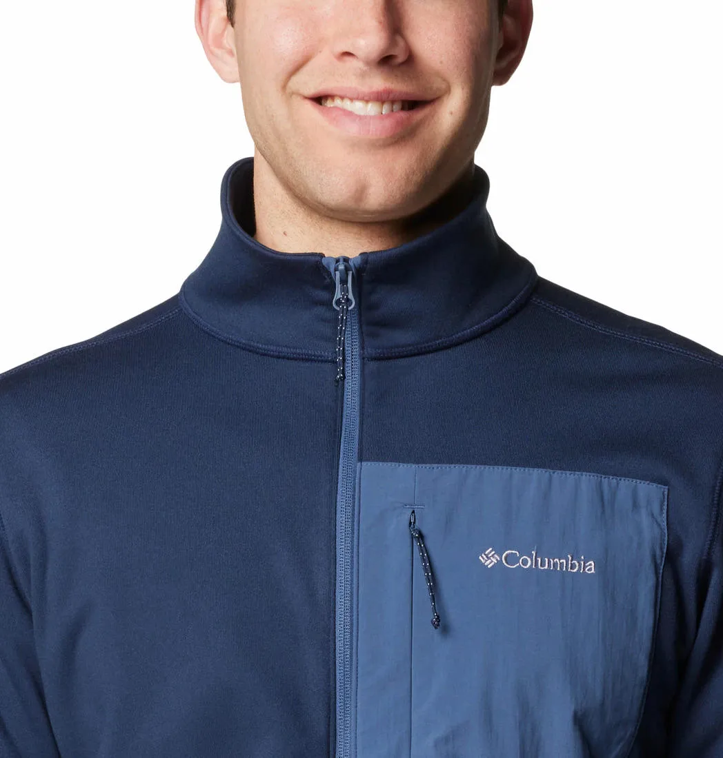 Columbia Men Blue Omni-Wick Hike II Fleece Jacket