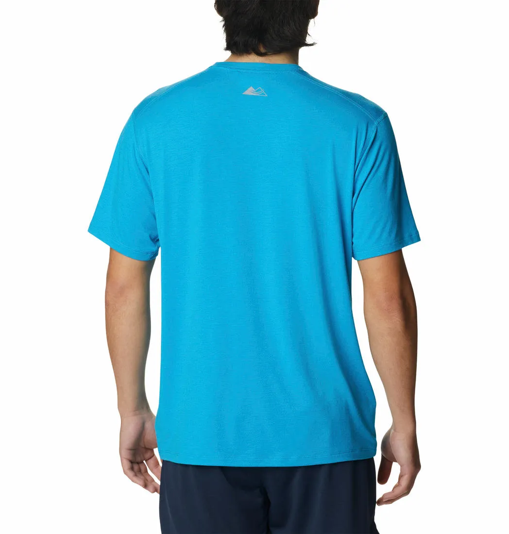 Columbia Men Blue Omni-Wick M Endless Trail Running Tech Tshirt