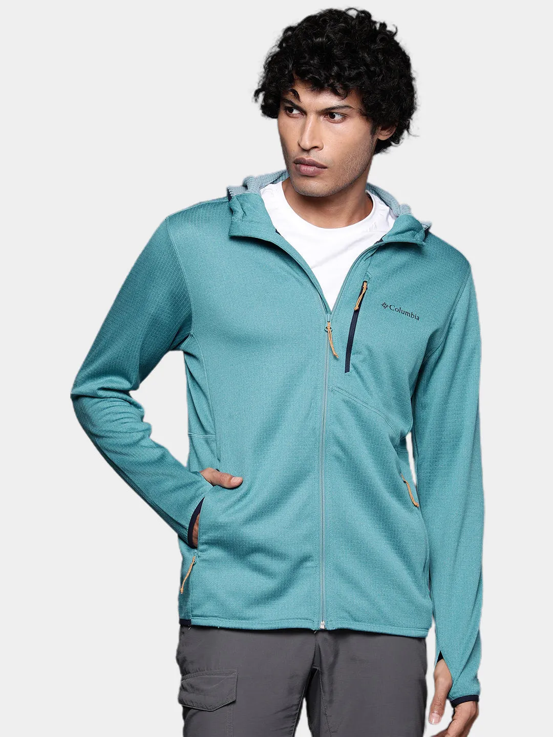 Columbia Men Blue Omni-Wick Park View Hoodie