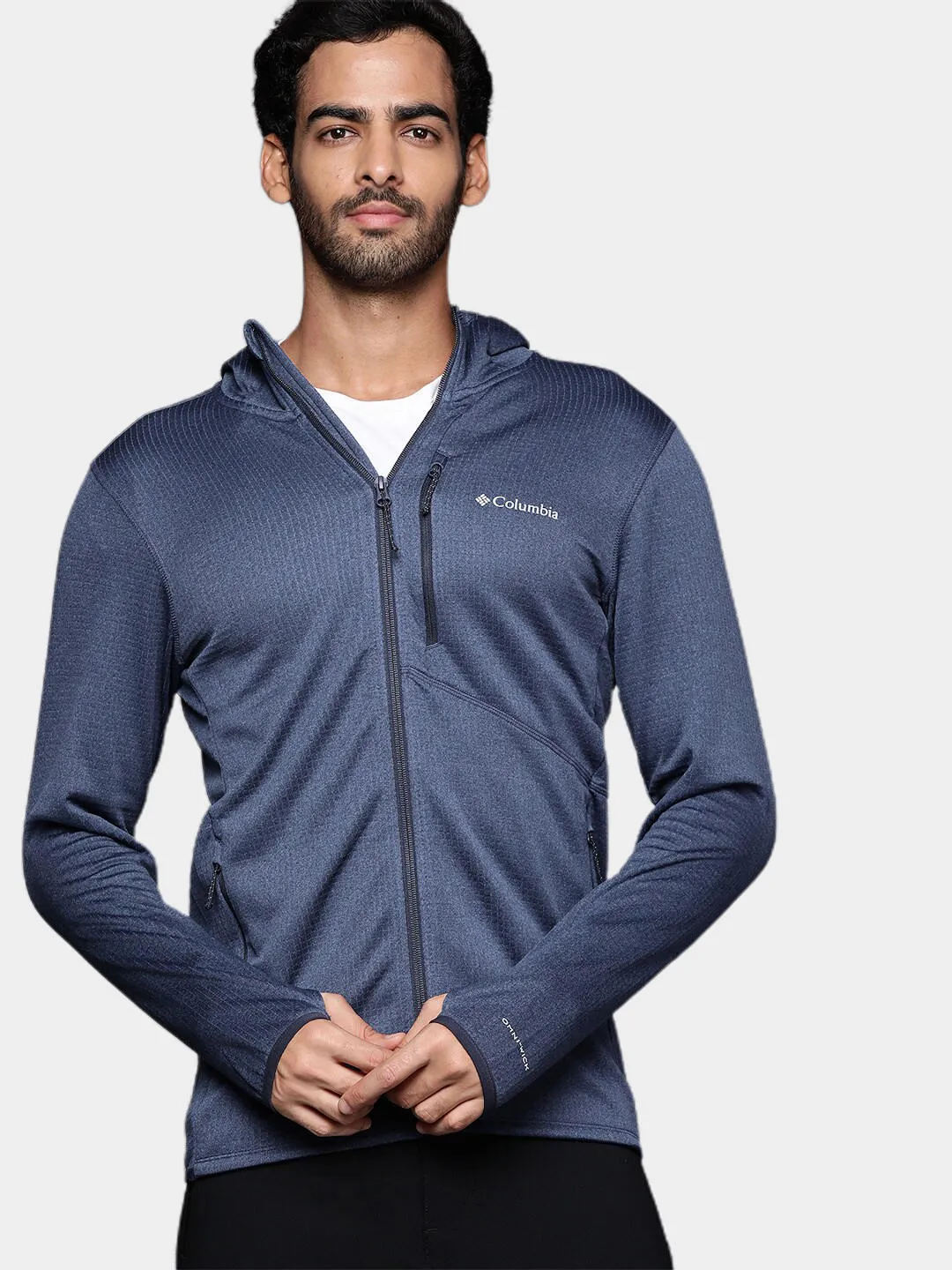 Columbia Men Blue Omni-Wick Park View Hoodie