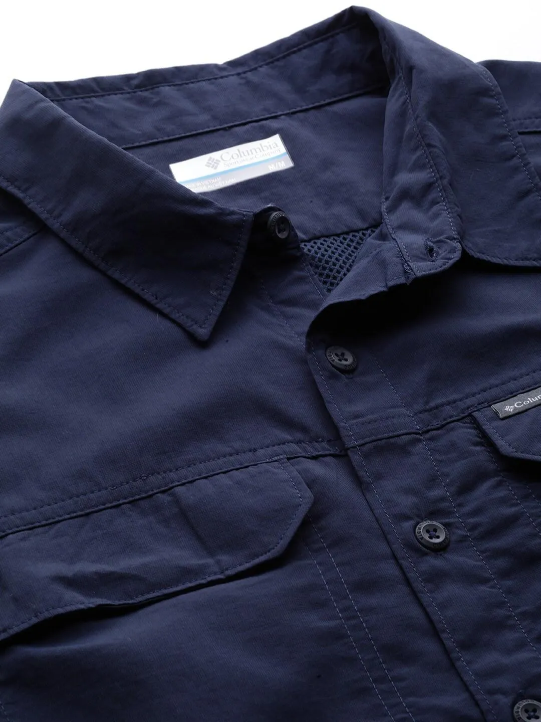 Columbia Men Blue Omni-Wick Silver Ridge 2.0 Short Sleeve Shirt