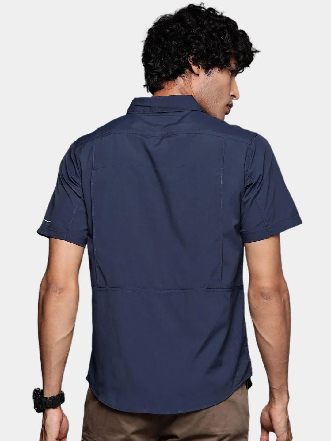 Columbia Men Blue Omni-Wick Silver Ridge 2.0 Short Sleeve Shirt