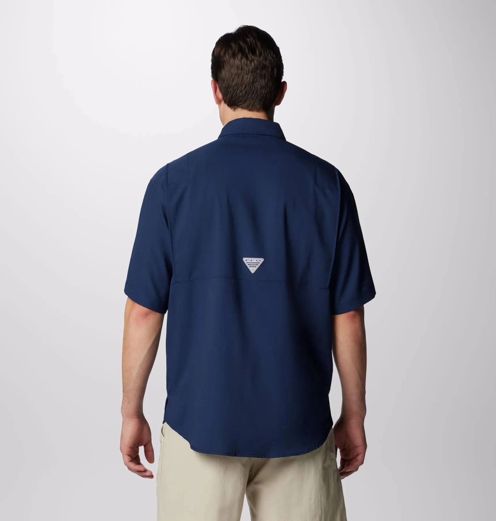 Columbia Men Blue Omni-Wick Tamiami II Short Sleeve Shirt