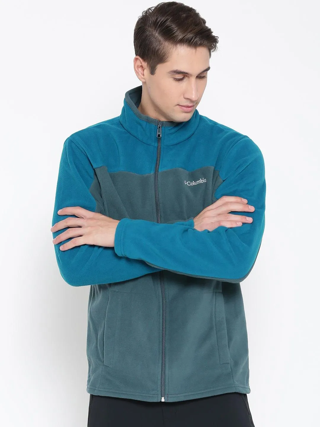 Columbia Men Blue Western Ridge Fleece Jacket