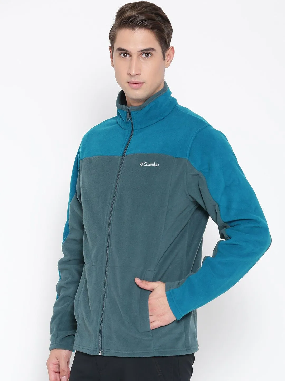 Columbia Men Blue Western Ridge Fleece Jacket