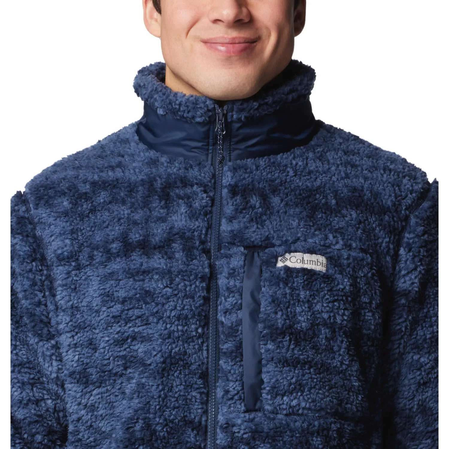 Columbia Men Blue Winter Pass Printed II Fleece Jacket