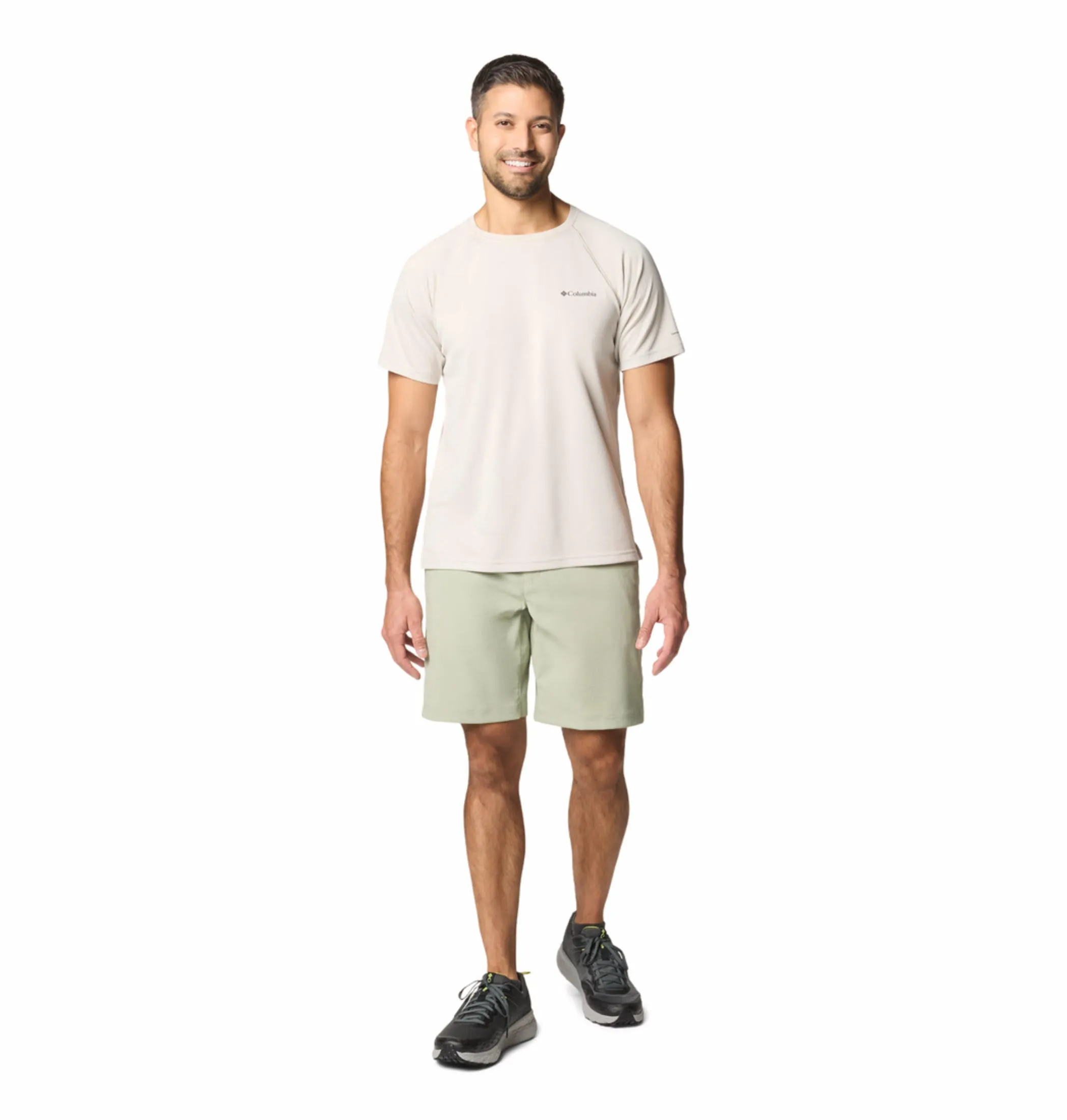 Columbia Men Brown Omni-Shade Alpine Chill Pro Crew Tshirt