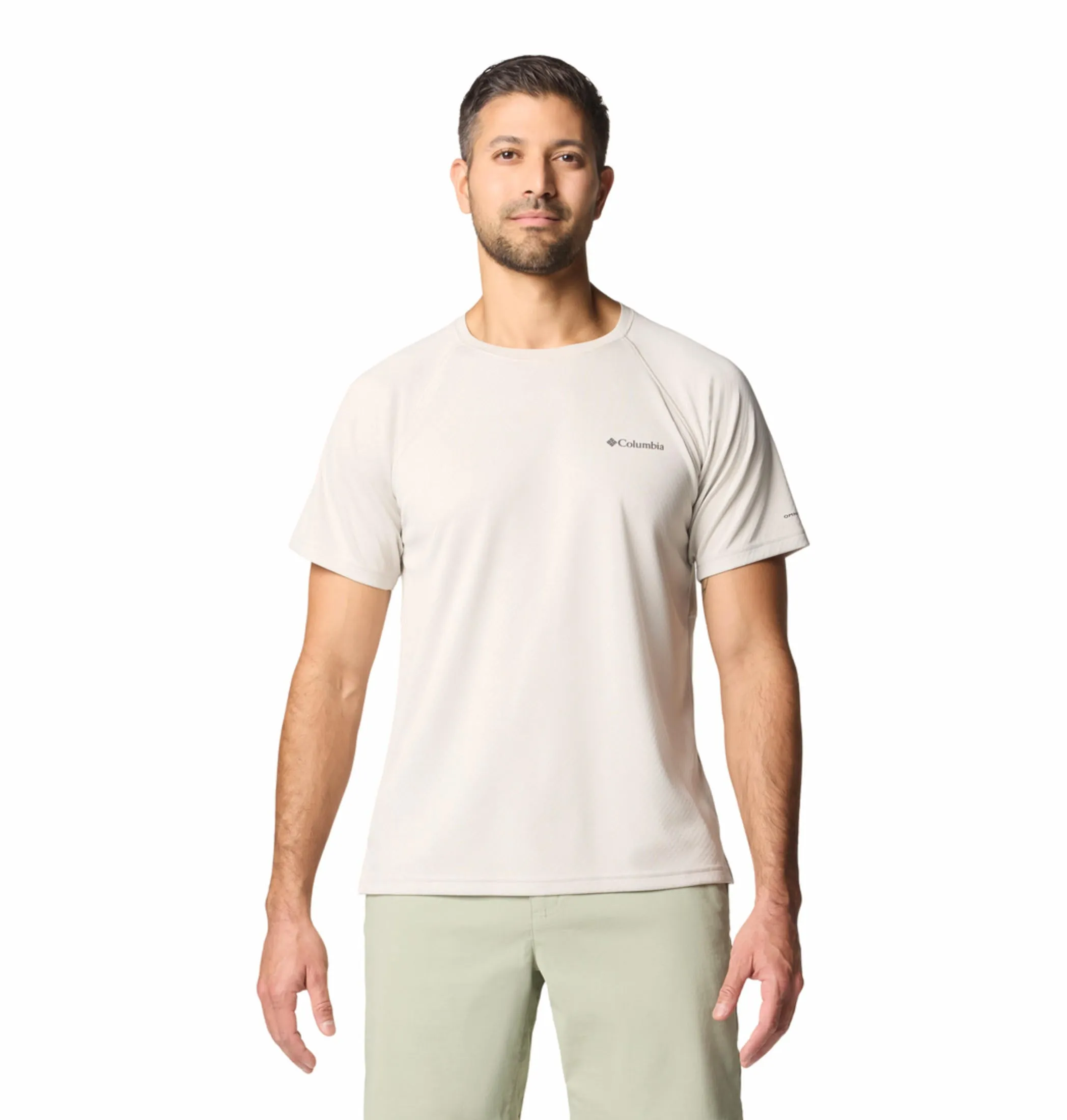 Columbia Men Brown Omni-Shade Alpine Chill Pro Crew Tshirt