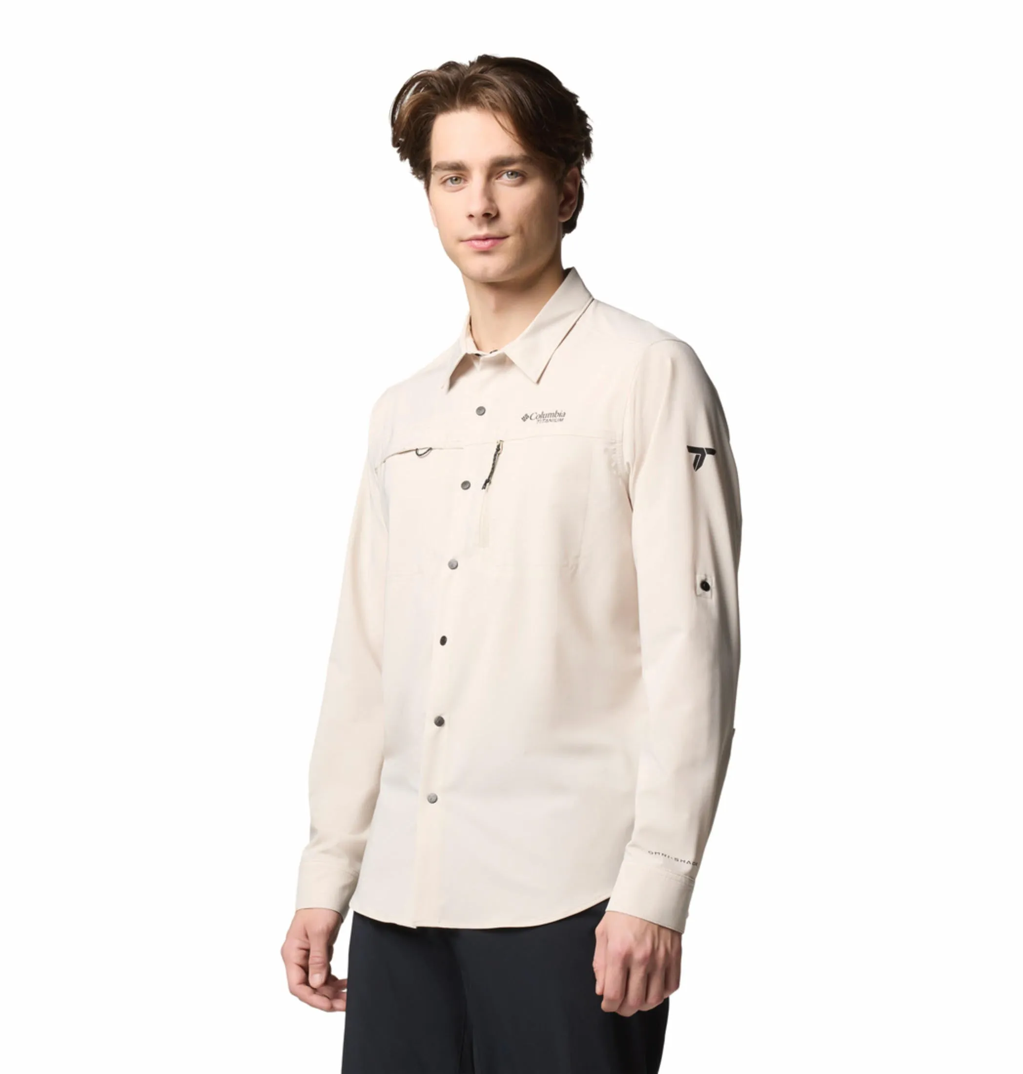 Columbia Men Brown Omni-Shade Summit Valley Woven Long Sleeve Shirt