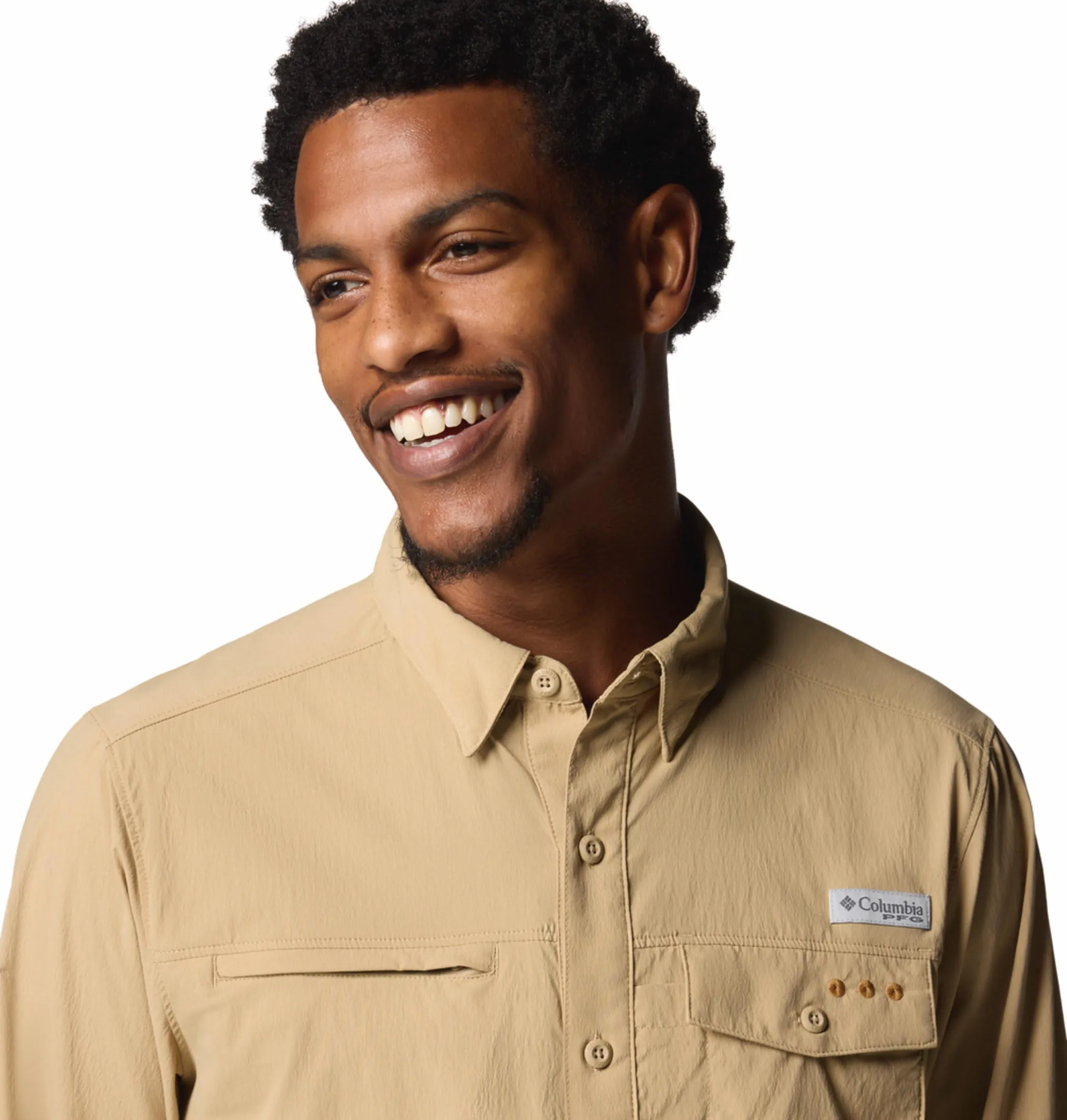 Columbia Men Brown Omni-Shade Wild Cast Long Sleeve Shirt