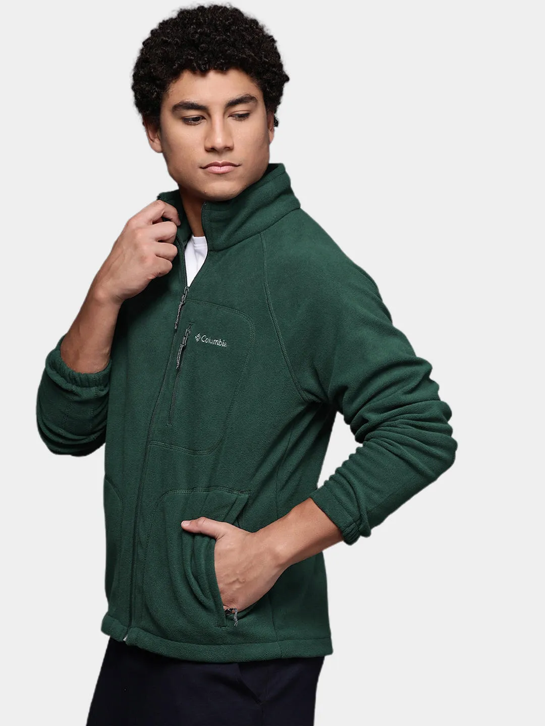 Columbia Men Green Fast Trek II Fleece Jacket
