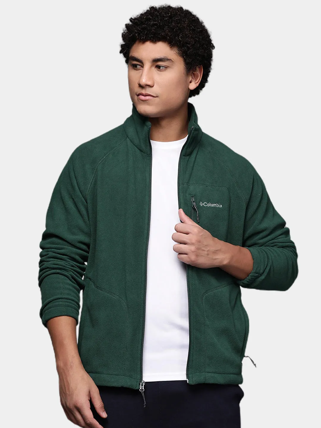 Columbia Men Green Fast Trek II Fleece Jacket