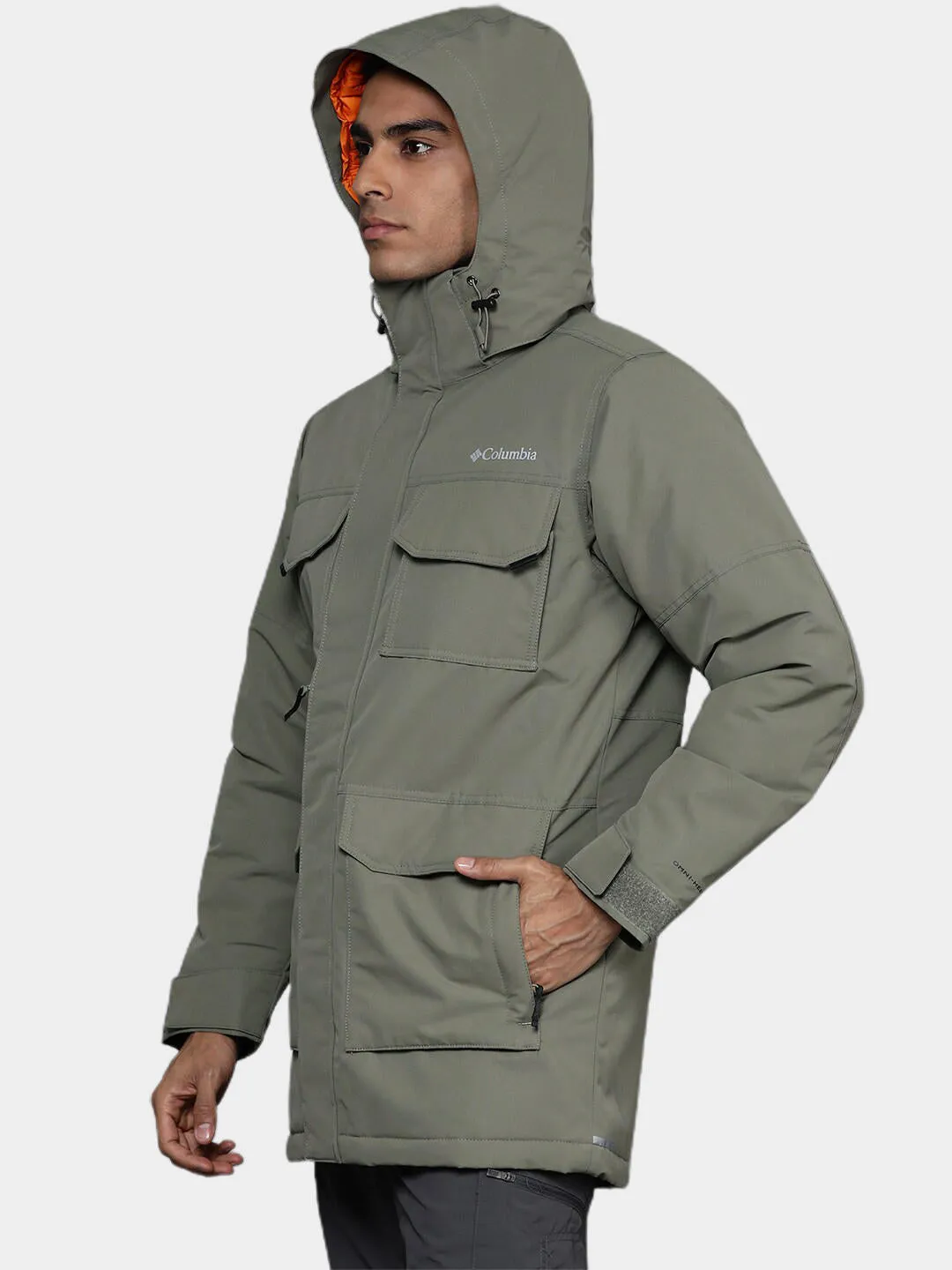 Columbia Men Green Omni-Heat Infinity Landroamer Parka Parka Jacket