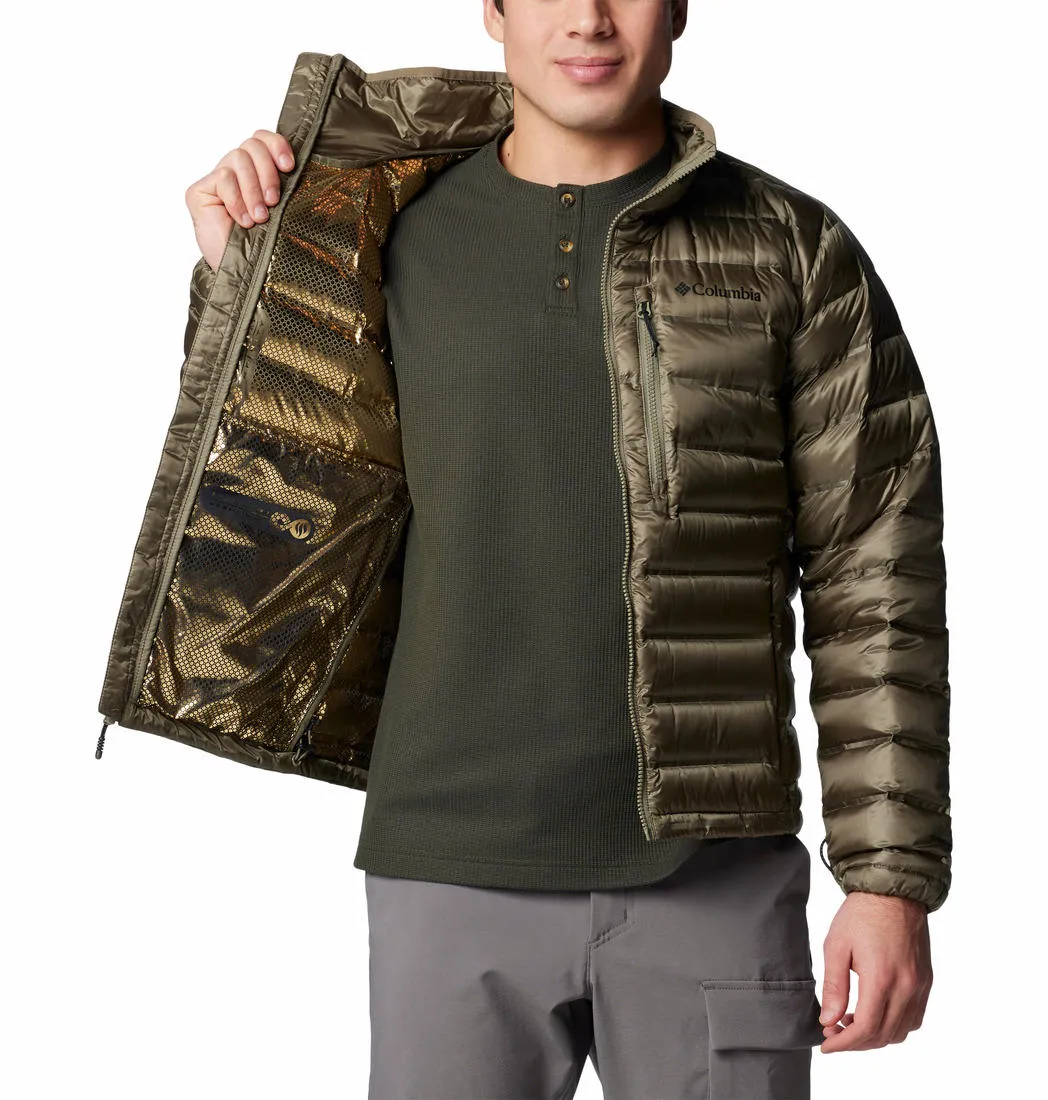 Columbia Men Green Omni-Heat Infinity Pebble Peak II Down Jacket