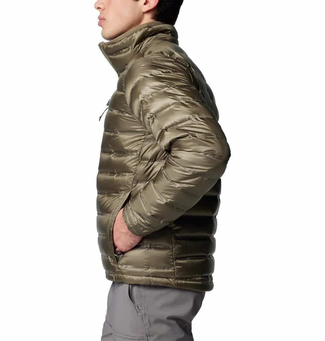 Columbia Men Green Omni-Heat Infinity Pebble Peak II Down Jacket