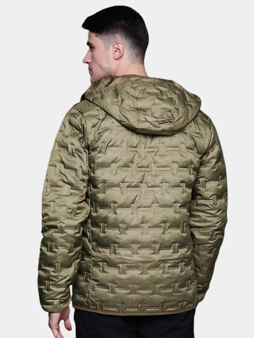 Columbia Men Green Omni-Heat Reflective Delta Ridge Hooded Down Jacket